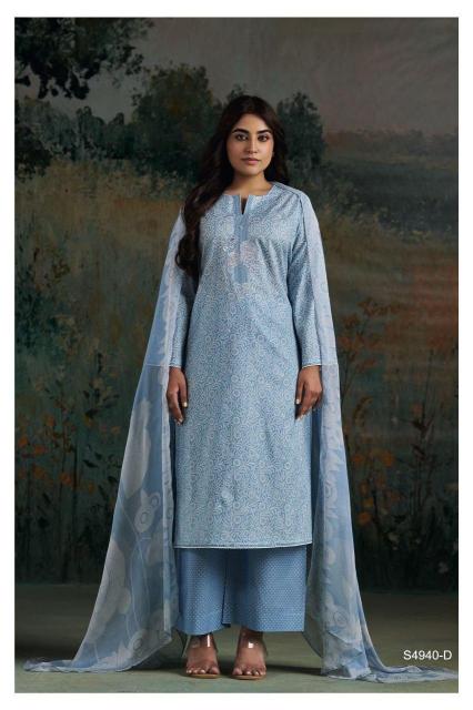 Ganga darvikaa 4940 cotton dress material wholesaler